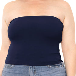 Women's Regular and Plus Size Crop Tube Top