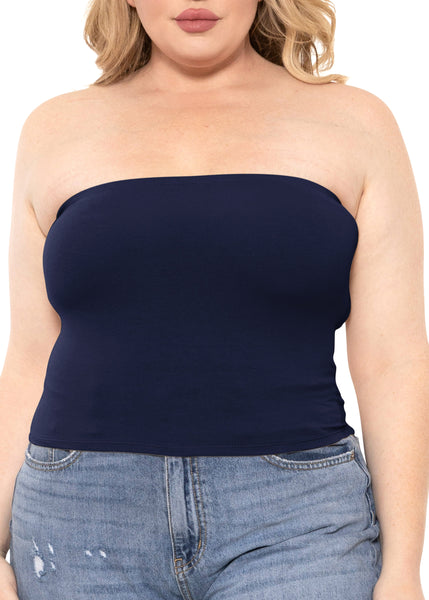 Women's Regular and Plus Size Crop Tube Top