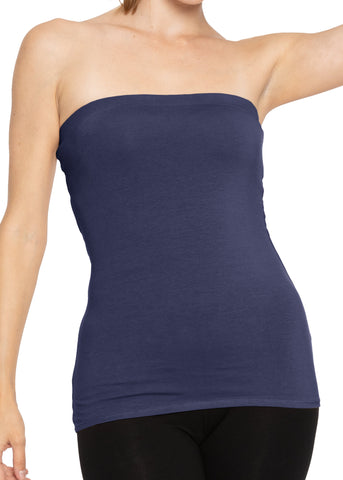 Women's & Plus Long Length Tube Top Even More Colors