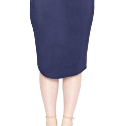 Women's Plus Size Soft Stretch MIDI Skirt