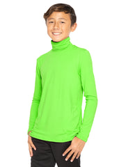 Oh So Soft Boy's Long Sleeve Poly Spandex Turtleneck More Colors