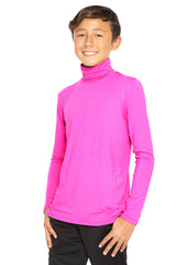 Oh So Soft Boy's Long Sleeve Poly Spandex Turtleneck More Colors