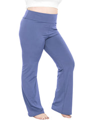 Women Plus Size High Waist Ultra Flex Full-Length Bootcut Yoga Pants