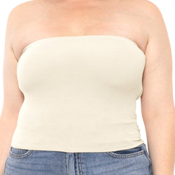Women's Regular and Plus Size Crop Tube Top