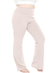 Women Plus Size High Waist Ultra Flex Full-Length Bootcut Yoga Pants