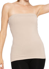 Women's & Plus Long Length Tube Top Even More Colors