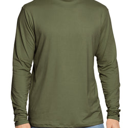Men's Oh So Soft Mock Neck Long Sleeve Shirt Perfect for Casual Wear, Stylish, Classic Fit