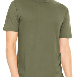 Men’s Oh So Soft Luxe Mock Neck Turtleneck Short Sleeve Shirt Casual Pullover Top