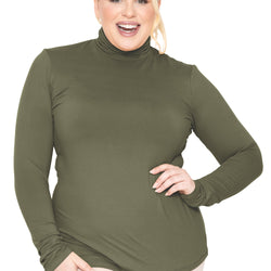 Women's Plus Size and Regular Long Sleeve Turtleneck