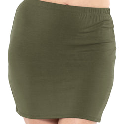 Women's Cotton Soft Stretch Fabric Basic Mini Skirt