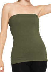 Women's & Plus Long Length Tube Top Even More Colors