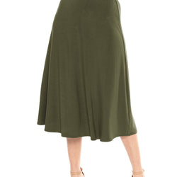 Women's Midi A-Line Flowy Skirt