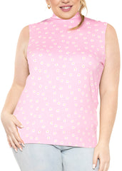 Women's Plus Oh So Soft Sleeveless Mock Neck Top - Perfectly Stylish, Cozy Essential for Everyday