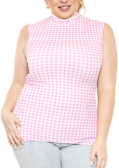 Women's Plus Oh So Soft Sleeveless Mock Neck Top - Perfectly Stylish, Cozy Essential for Everyday