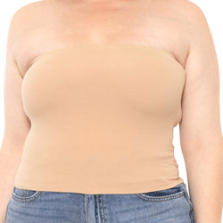 Women's Regular and Plus Size Crop Tube Top