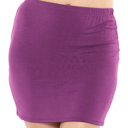 Women's Cotton Soft Stretch Fabric Basic Mini Skirt