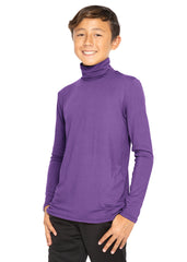 Oh So Soft Boy's Long Sleeve Poly Spandex Turtleneck More Colors