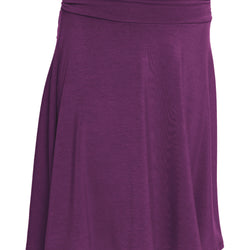 Youth Girl's Flowy Knee Length Skirt with Ruched Waistband