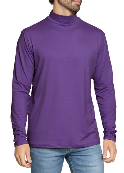 Men's Oh So Soft Mock Neck Long Sleeve Shirt Perfect for Casual Wear, Stylish, Classic Fit