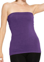 Women's & Plus Long Length Tube Top Even More Colors