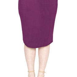 Women's Plus Size Soft Stretch MIDI Skirt