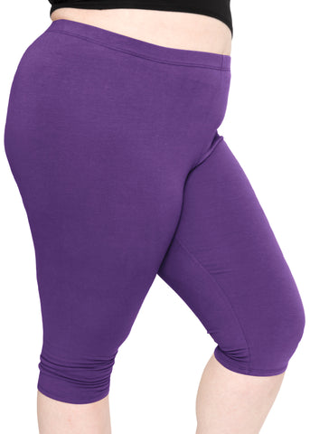 Women's and Plus Size Knee-Length Leggings Even More Colors