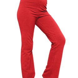 Girl's Cotton High Rise Everyday Straight Leg Yoga Pants – Youth Sizes for Little to Big Kids