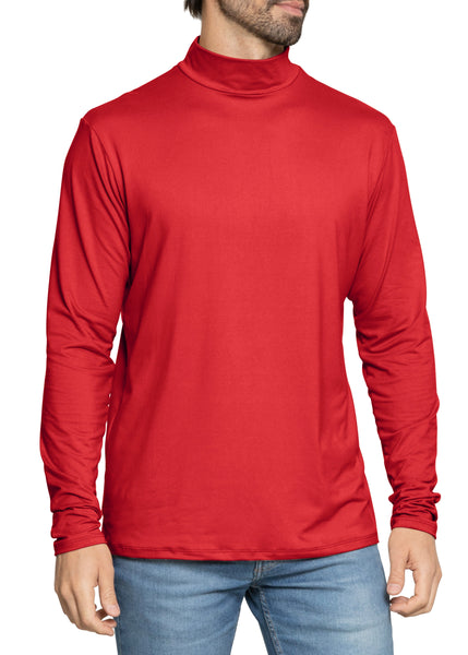 Men's Oh So Soft Mock Neck Long Sleeve Shirt Perfect for Casual Wear, Stylish, Classic Fit
