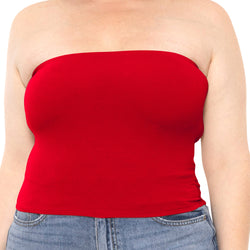 Women's Regular and Plus Size Crop Tube Top