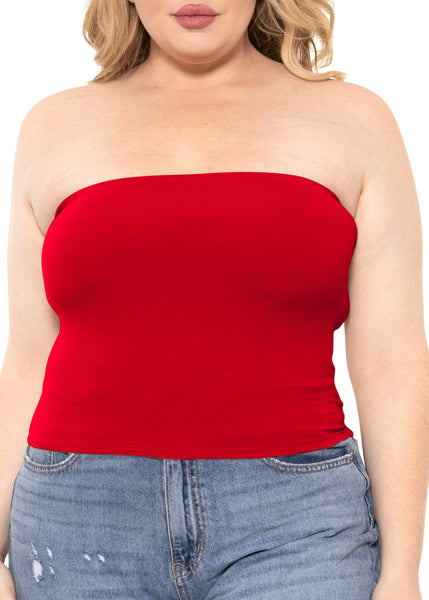 Women's Regular and Plus Size Crop Tube Top