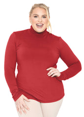 Women's Plus Size Slim Fit Turtleneck