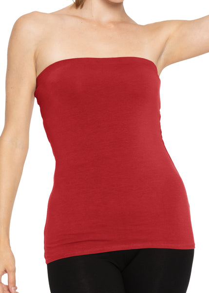 Women's & Plus Long Length Tube Top