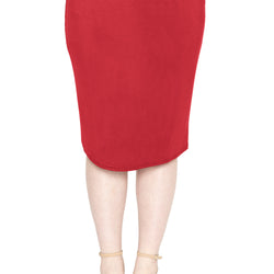 Women's Plus Size Soft Stretch MIDI Skirt