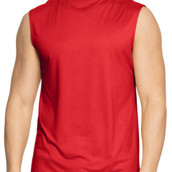 Men’s Oh So Soft Luxe Mock Neck Turtleneck Sleeveless Shirt Casual Pullover Top
