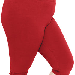 Women's and Plus Size Knee-Length Cotton Leggings