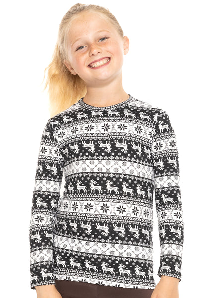 Youth Girl's Oh So Soft Long Sleeve Crew Neck Top Prints