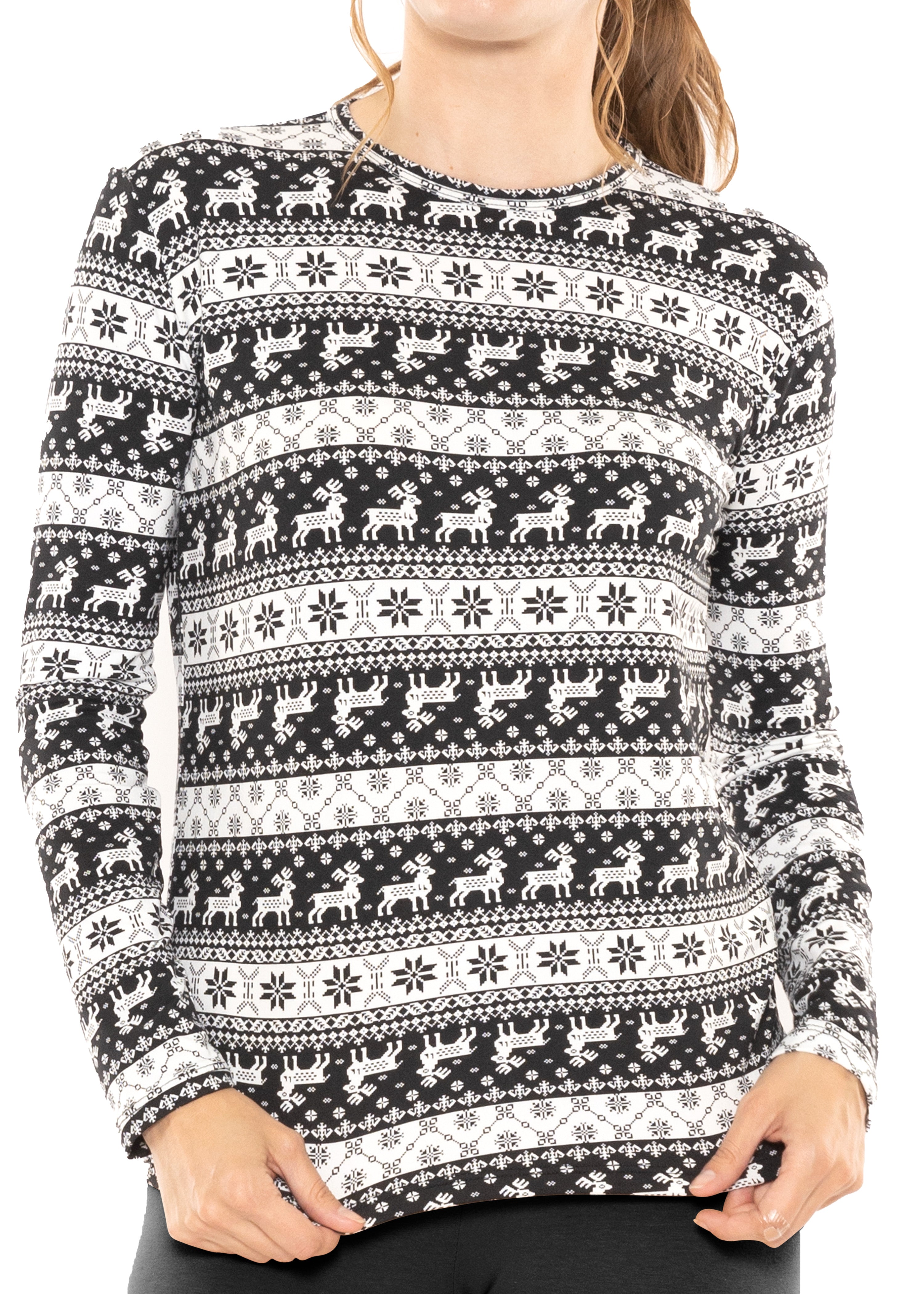 Women's and Plus Oh So Soft Long Sleeve Crew Neck Top More Colors