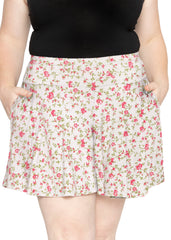 Women’s and Plus Size Flowy Wide Leg Shorts with Pockets
