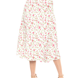Women's Midi A-Line Flowy Skirt