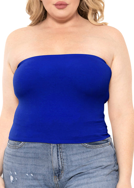 Women's Regular and Plus Size Crop Tube Top