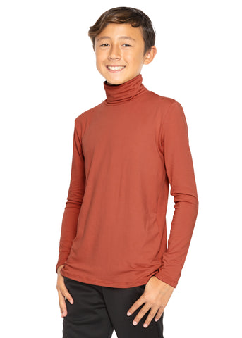 Oh So Soft Boy's Long Sleeve Poly Spandex Turtleneck Even More Colors