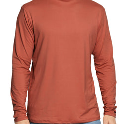 Men's Oh So Soft Mock Neck Long Sleeve Shirt Perfect for Casual Wear, Stylish, Classic Fit