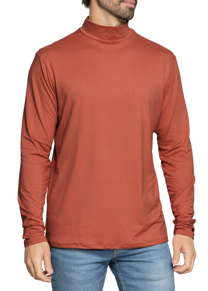 Men's Oh So Soft Mock Neck Long Sleeve Shirt Perfect for Casual Wear, Stylish, Classic Fit