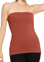 Women's & Plus Long Length Tube Top Even More Colors