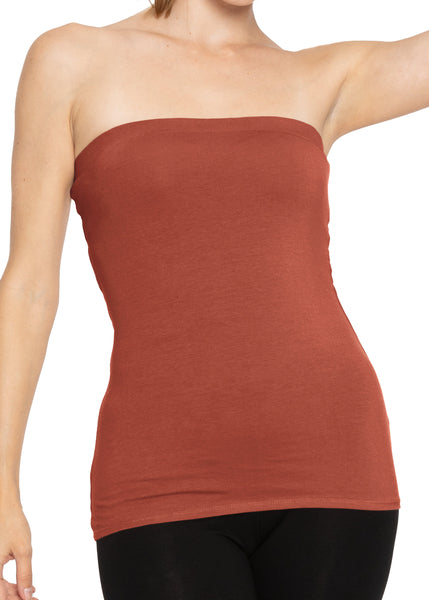 Women's & Plus Long Length Tube Top