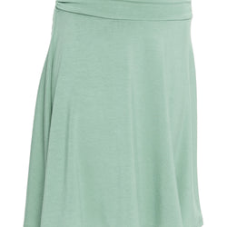 Youth Girl's Flowy Knee Length Skirt with Ruched Waistband