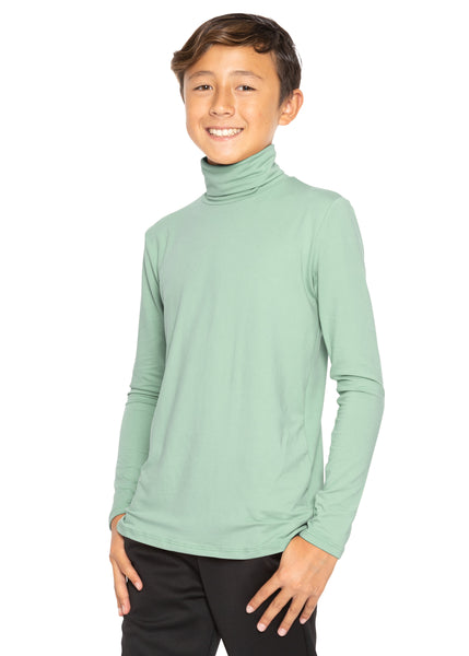 Oh So Soft Boy's Long Sleeve Poly Spandex Turtleneck