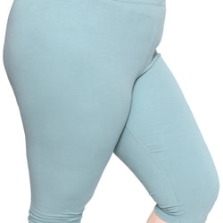 Women's and Plus Size Knee-Length Cotton Leggings