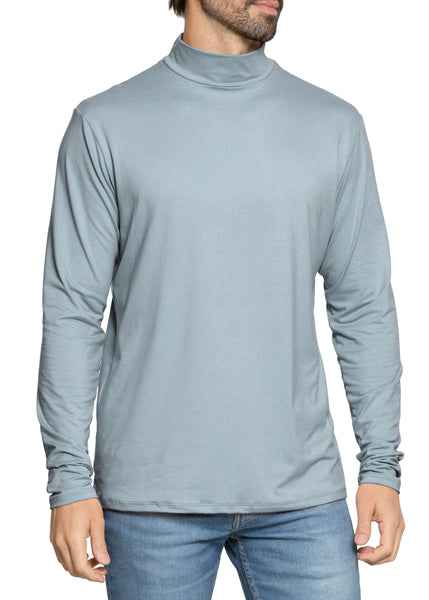 Men's Oh So Soft Mock Neck Long Sleeve Shirt Perfect for Casual Wear, Stylish, Classic Fit