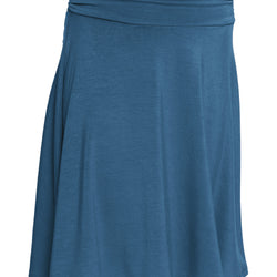 Youth Girl's Flowy Knee Length Skirt with Ruched Waistband